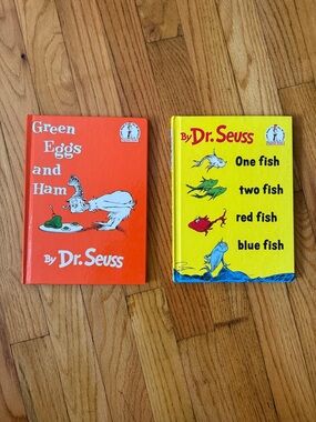 Dr. Seuss Red and Yellow Hardcover Set - Green Eggs and Ham & One Fish Two Fish